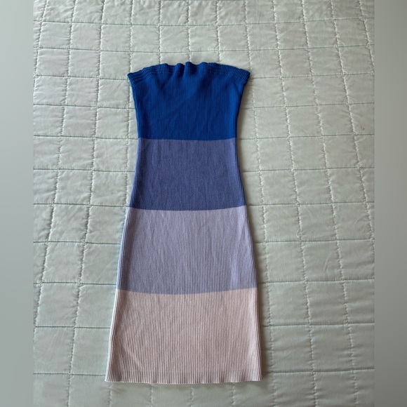 SHEIN Unity Rib Knit Color Block Panel Tube Dress - Picture 3 of 4